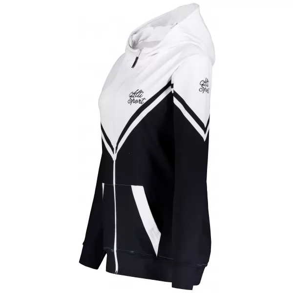  Dámská funkční mikina na zip premium ALTISPORT VOJ/ALW101MI02 ČERNOBÍLÁ 