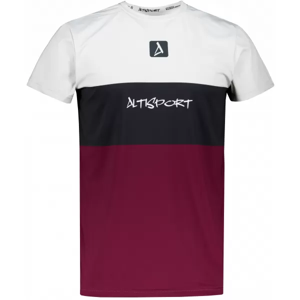  Pánské funkční triko premium plus  ALTISPORT VOJ/ALM051TR02 VÍNOVÁ 