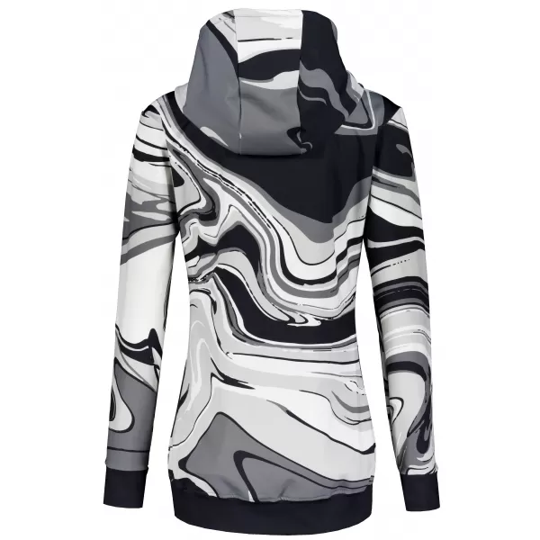  Dámská funkční mikina na zip premium ALTISPORT VOJ/ALW099MI02 ČERNOBÍLÁ 