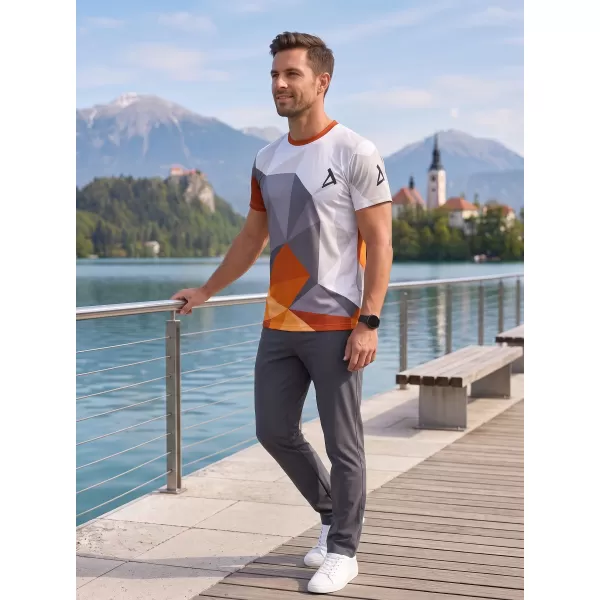  Pánské funkční triko premium plus  ALTISPORT VOJ/ALM007TR02 ORANŽOVÁ/ŠEDÁ 