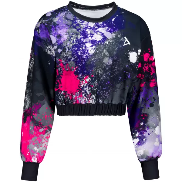  Dámská funkční cropped mikina premium ALTISPORT VOJ/ALW055MI08 ČERNORŮŽOVÁ 