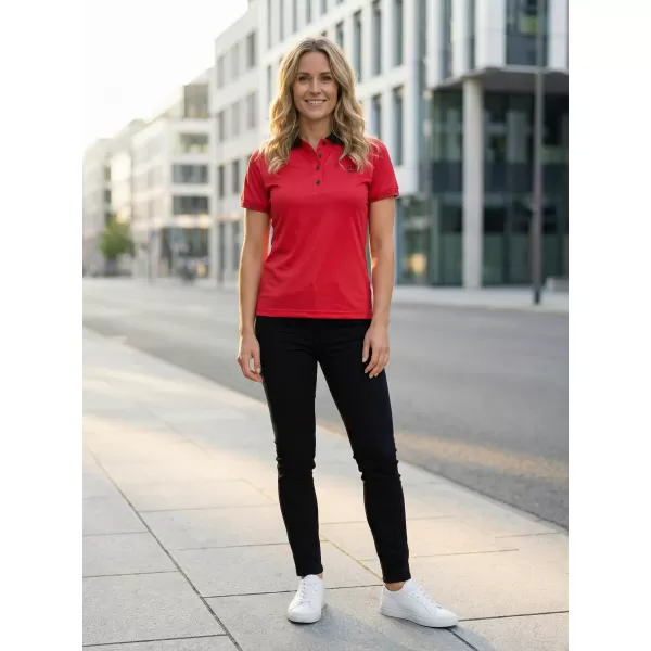  Dámské funkční tričko s límečkem premium ALTISPORT VOJ/ALW000TR05 ČERVENÁ 
