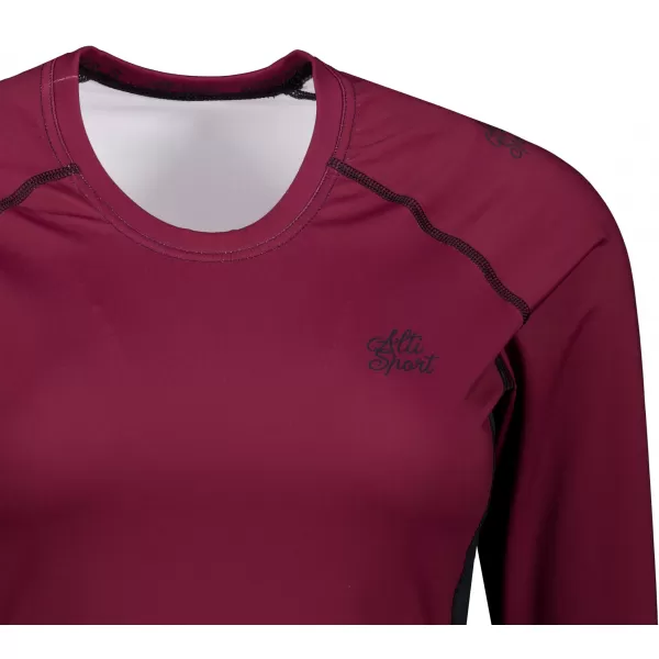  Dámské funkční tričko s dlouhým rukávem premium ALTISPORT VOJ/ALW078TR03 WINE-RED 