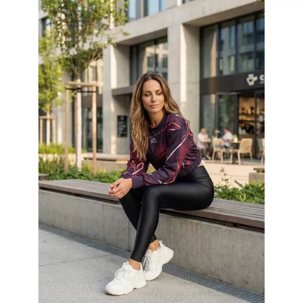  Dámská funkční cropped mikina premium ALTISPORT VOJ/ALW082MI08 FIALOVÁ 