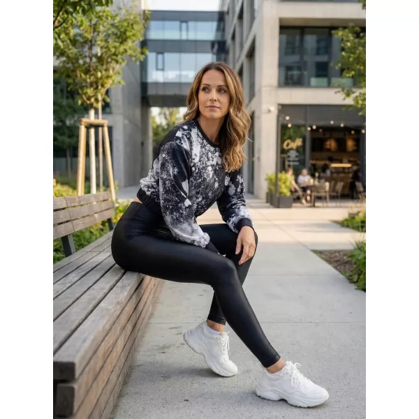  Dámská funkční cropped mikina premium ALTISPORT VOJ/ALW055MI08 ČERNOBÍLÁ 