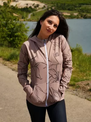 Dámská funkční mikina na zip premium ALTISPORT VOJ/ALW100MI02 HNĚDÁ
