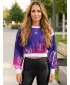 Dámská funkční cropped mikina premium ALTISPORT VOJ/ALW083MI08 FIALOVÁ