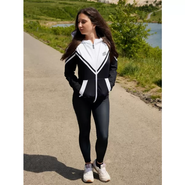  Dámská funkční mikina na zip premium ALTISPORT VOJ/ALW101MI02 ČERNOBÍLÁ 