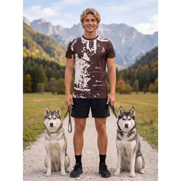  Pánské funkční triko premium plus  ALTISPORT VOJ/ALM057TR02 HNĚDÁ 