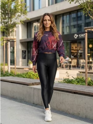 Dámská funkční cropped mikina premium ALTISPORT VOJ/ALW082MI08 FIALOVÁ