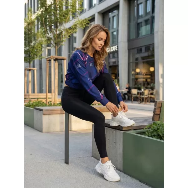  Dámská funkční cropped mikina premium ALTISPORT VOJ/ALW082MI08 TMAVĚ MODRÁ 