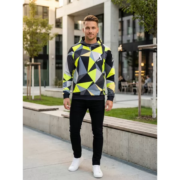  Pánská funkční mikina premium ALTISPORT VOJ/ALM007MI01 ČERNÁ/FLUO YELLOW 
