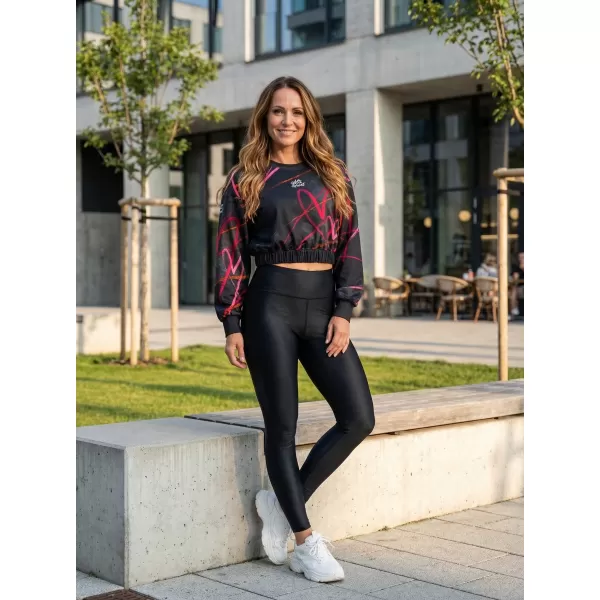  Dámská funkční cropped mikina premium ALTISPORT VOJ/ALW082MI08 ČERNÁ 