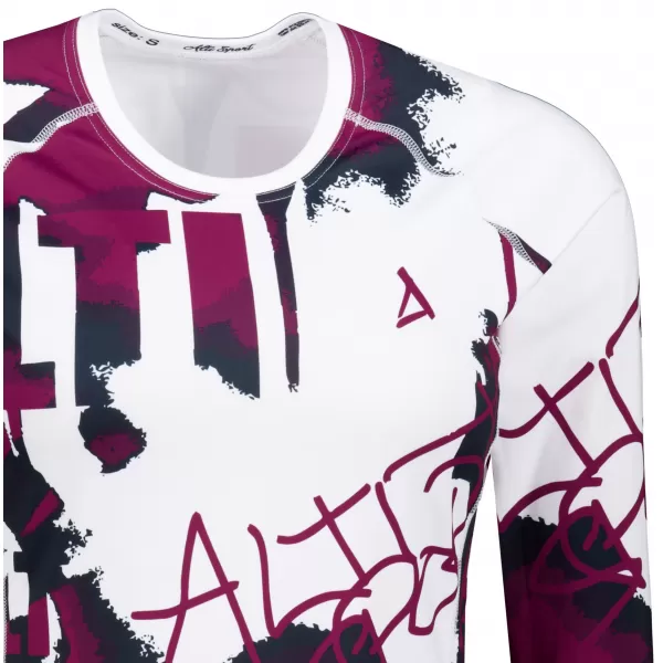  Dámské funkční tričko s dlouhým rukávem premium ALTISPORT VOJ/ALW076TR03 WHITE/WINE 