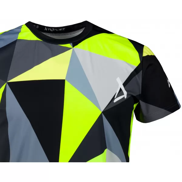  Pánské funkční triko premium plus  ALTISPORT VOJ/ALM007TR02 ČERNÁ/FLUO YELLOW 