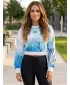 Dámská funkční cropped mikina premium ALTISPORT VOJ/ALW083MI08 BÍLOMODRÁ