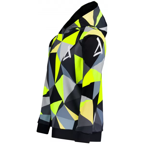  Pánská funkční mikina premium ALTISPORT VOJ/ALM007MI01 ČERNÁ/FLUO YELLOW 