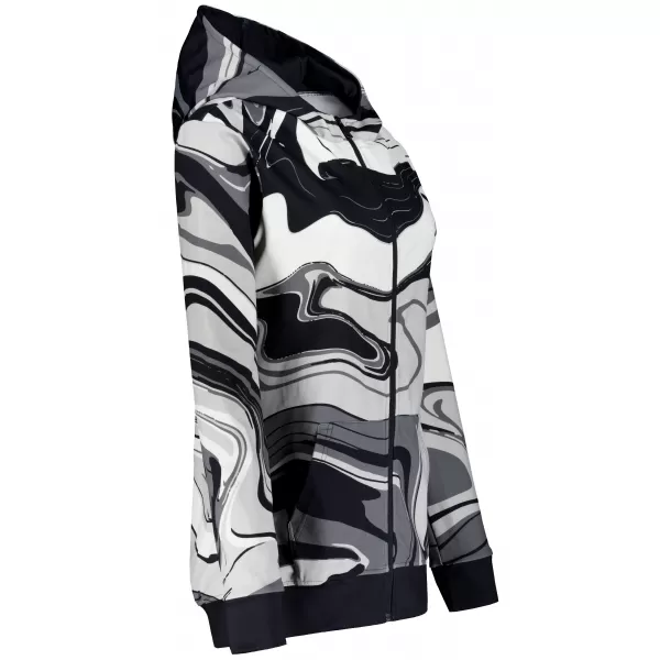  Dámská funkční mikina na zip premium ALTISPORT VOJ/ALW099MI02 ČERNOBÍLÁ 