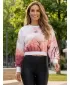 Dámská funkční cropped mikina premium ALTISPORT VOJ/ALW083MI08 BÍLORŮŽOVÁ