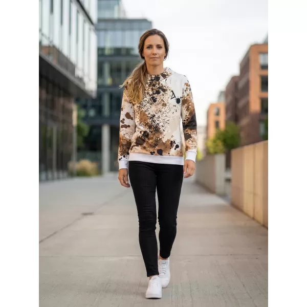  Dámská funkční mikina premium ALTISPORT VOJ/ALW055MI01 BÍLOHNĚDÁ 