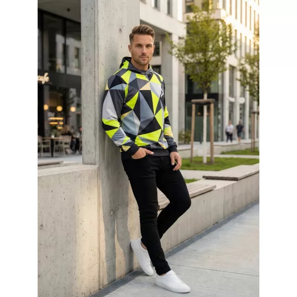  Pánská funkční mikina premium ALTISPORT VOJ/ALM007MI01 ČERNÁ/FLUO YELLOW 