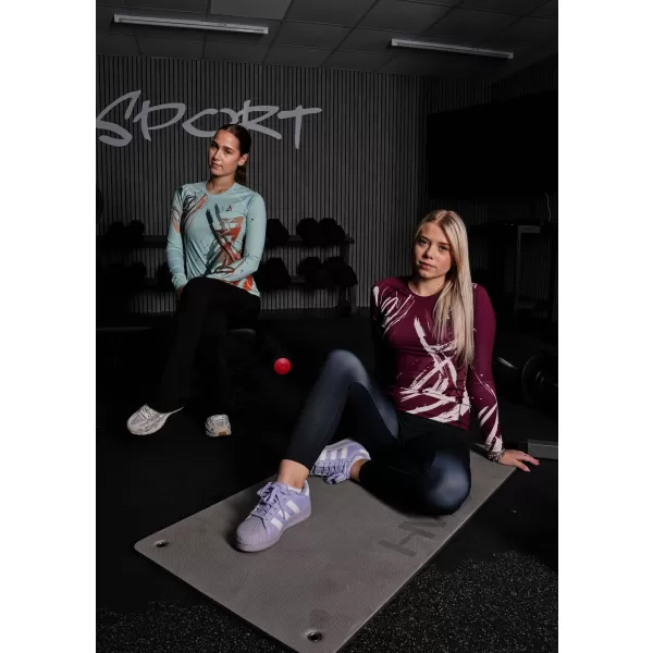  Dámské funkční tričko s dlouhým rukávem premium ALTISPORT VOJ/ALW074TR03 ZELENÁ/ORANŽOVÁ 
