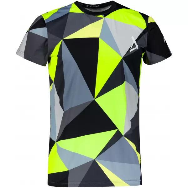  Pánské funkční triko premium plus  ALTISPORT VOJ/ALM007TR02 ČERNÁ/FLUO YELLOW 
