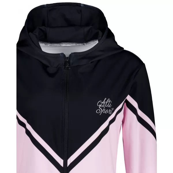  Dámská funkční mikina na zip premium ALTISPORT VOJ/ALW101MI02 RŮŽOVÁ/ČERNÁ 