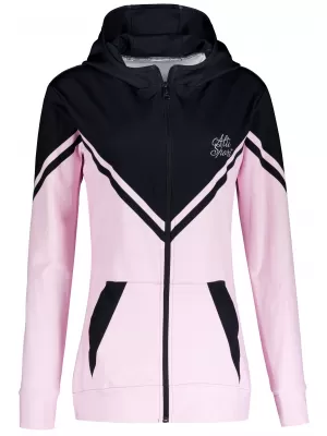Dámská funkční mikina na zip premium ALTISPORT VOJ/ALW101MI02 RŮŽOVÁ/ČERNÁ