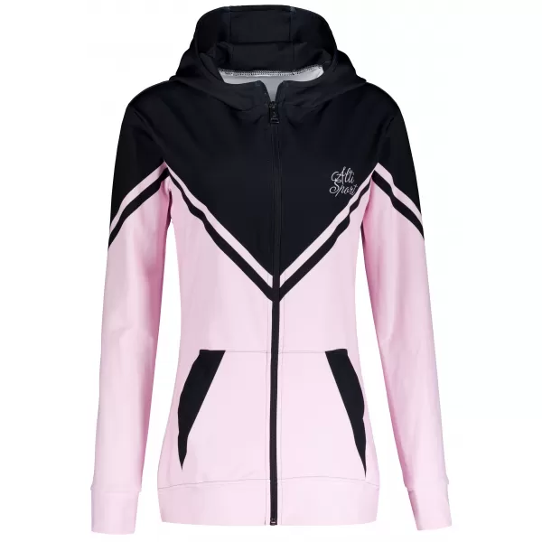  Dámská funkční mikina na zip premium ALTISPORT VOJ/ALW101MI02 RŮŽOVÁ/ČERNÁ 
