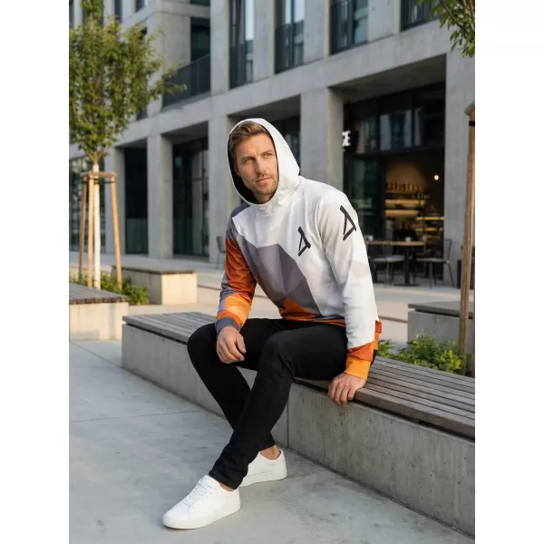  Pánská funkční mikina premium ALTISPORT VOJ/ALM007MI01 ORANŽOVÁ/ŠEDÁ 