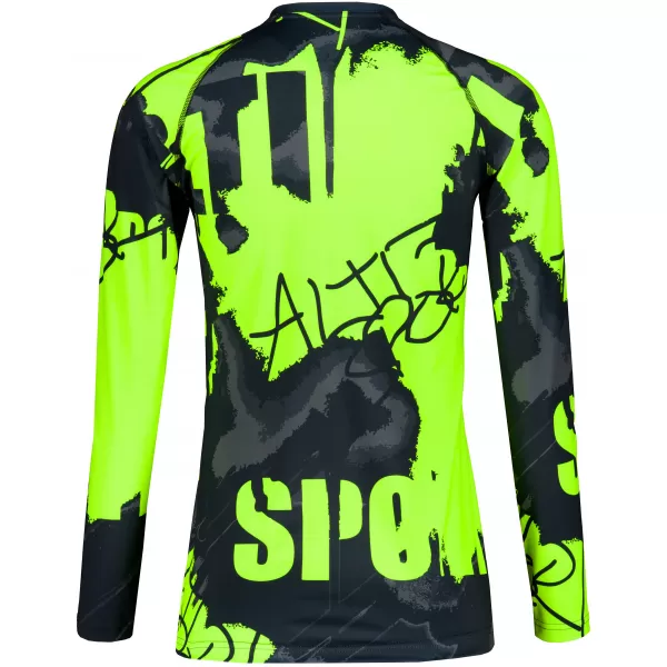  Dámské funkční tričko s dlouhým rukávem premium ALTISPORT VOJ/ALW076TR03 ČERNÁ/FLUO ŽLUTÁ 