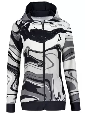 Dámská funkční mikina na zip premium ALTISPORT VOJ/ALW099MI02 ČERNOBÍLÁ
