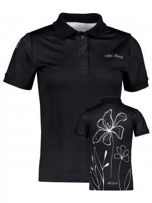 Dámské funkční tričko s límečkem premium ALTISPORT VOJ/ALW075TR05 BLACK