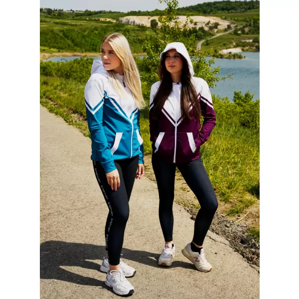  Dámská funkční mikina na zip premium ALTISPORT VOJ/ALW101MI02 VÍNOVÁ/BÍLÁ 