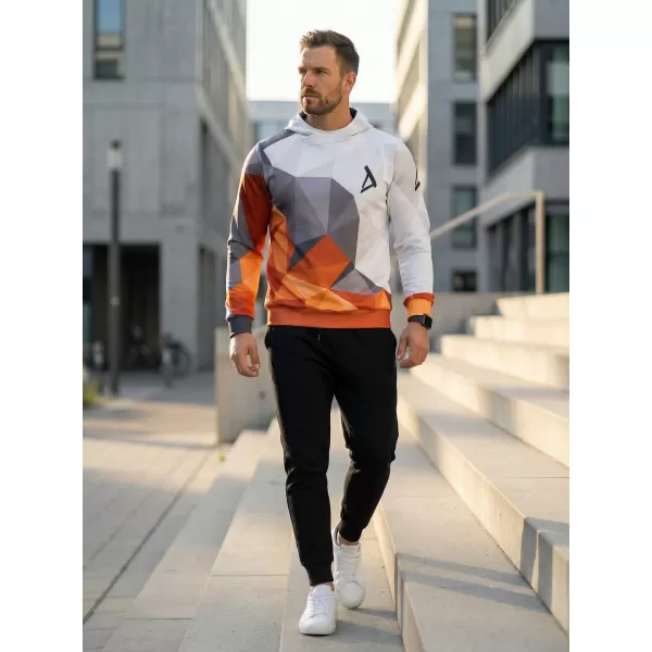  Pánská funkční mikina premium ALTISPORT VOJ/ALM007MI01 ORANŽOVÁ/ŠEDÁ 