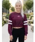 Dámská funkční cropped mikina premium ALTISPORT VOJ/ALW096MI08 VÍNOVÁ