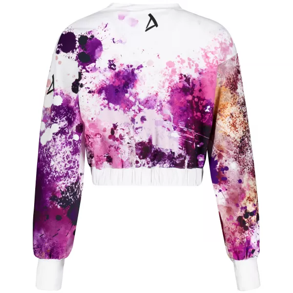  Dámská funkční cropped mikina premium ALTISPORT VOJ/ALW055MI08 FIALOVÁ/ORANŽOVÁ 