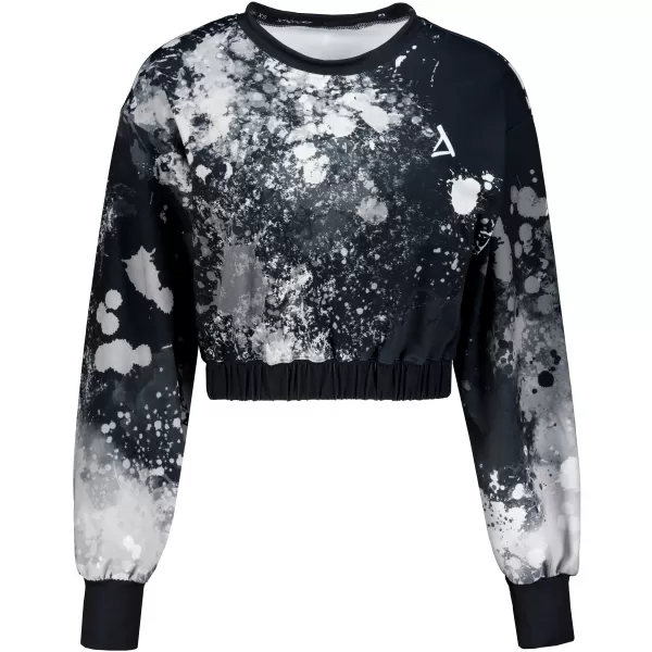  Dámská funkční cropped mikina premium ALTISPORT VOJ/ALW055MI08 ČERNOBÍLÁ 