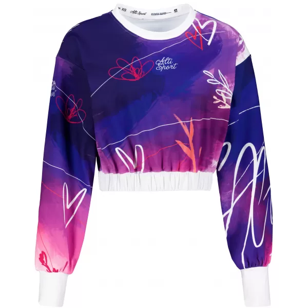  Dámská funkční cropped mikina premium ALTISPORT VOJ/ALW083MI08 FIALOVÁ 