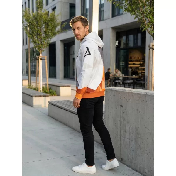  Pánská funkční mikina premium ALTISPORT VOJ/ALM007MI01 ORANŽOVÁ/ŠEDÁ 