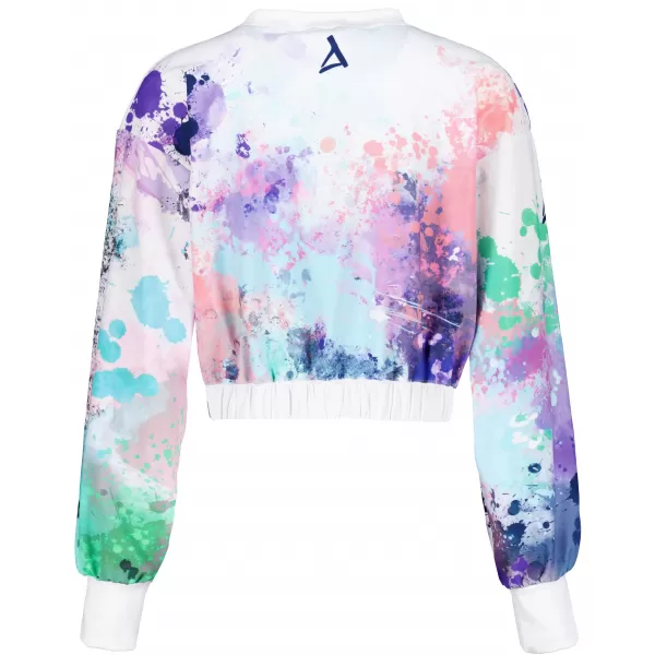  Dámská funkční cropped mikina premium ALTISPORT VOJ/ALW055MI08 FIALOVÁ/ZELENÁ 