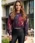 Dámská funkční cropped mikina premium ALTISPORT VOJ/ALW082MI08 FIALOVÁ