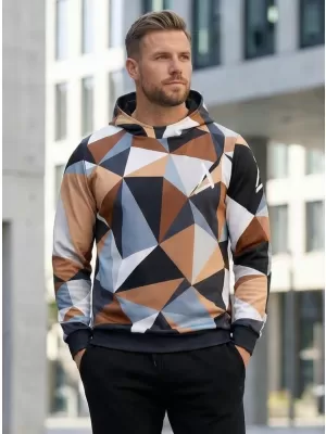 Pánská funkční mikina premium ALTISPORT VOJ/ALM007MI01 ČERNOHNĚDÁ