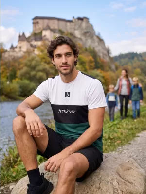 Pánské funkční triko premium plus ALTISPORT VOJ/ALM051TR02 BÍLOZELENÁ