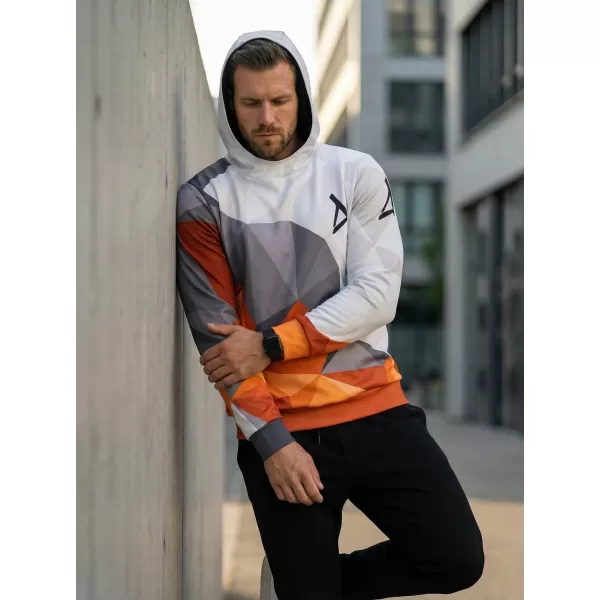  Pánská funkční mikina premium ALTISPORT VOJ/ALM007MI01 ORANŽOVÁ/ŠEDÁ 