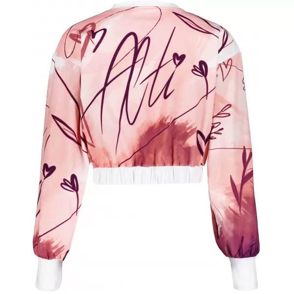  Dámská funkční cropped mikina premium ALTISPORT VOJ/ALW083MI08 BÍLORŮŽOVÁ 
