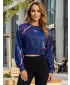 Dámská funkční cropped mikina premium ALTISPORT VOJ/ALW082MI08 TMAVĚ MODRÁ
