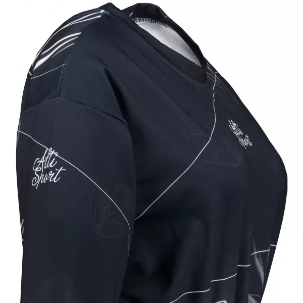  Dámská funkční cropped mikina premium ALTISPORT VOJ/ALW083MI08 ČERNOBÍLÁ 