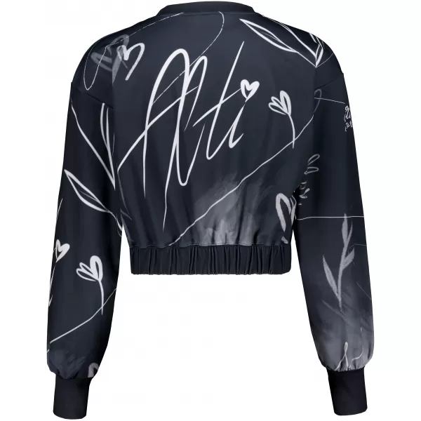  Dámská funkční cropped mikina premium ALTISPORT VOJ/ALW083MI08 ČERNOBÍLÁ 